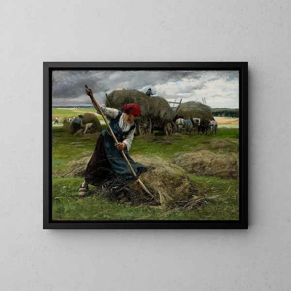 Scène di falciatura - Julien Dupré — quadro incorniciato alla parete