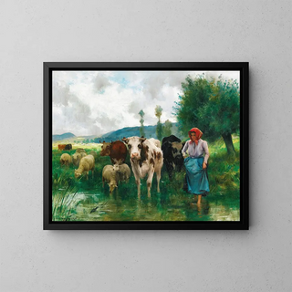 La Bergère - Julien Dupré — quadro incorniciato alla parete