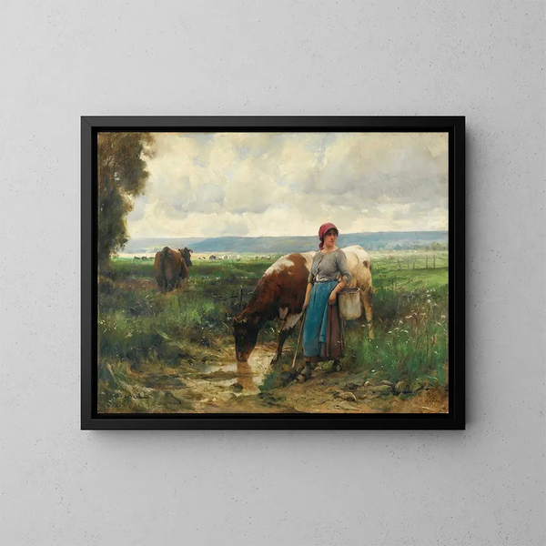 La Gardienne de vaches - Julien Dupré — quadro incorniciato alla parete