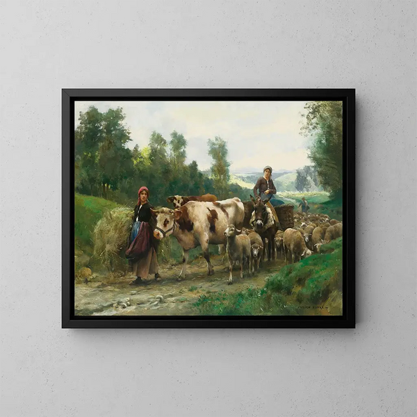 Ritorno del gregge - Julien Dupré — quadro incorniciato alla parete