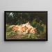 Chat con i suoi gattini - Julius Adam l'Ancien — quadro incorniciato alla parete