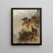 Chamois nelle montagne - Julius Arthur Thiele — quadro incorniciato alla parete