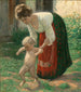 Louise Bosse 1878-1929, moglie dell'artista con il loro figlio di un anno Walter Bosse - Julius Bosse — vista dell’opera