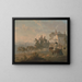 Una diligenza su una strada di campagna - Julius Caesar Ibbetson — quadro incorniciato alla parete