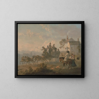 Julius Caesar Ibbetson - A Stage Coach on a Country Road.webp