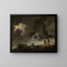 Una tempesta dietro l'isola di Wight - Julius Caesar Ibbetson — quadro incorniciato alla parete