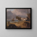 Asini e personaggi su una spiaggia - Julius Caesar Ibbetson — quadro incorniciato alla parete