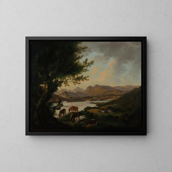 Lac Windermere - Julius Caesar Ibbetson — quadro incorniciato alla parete