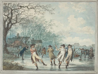 Pattinatori sul Serpente nel Hyde Park - Julius Caesar Ibbetson — vista dell’opera