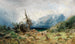 Paesaggio delle montagne dei Giganti olio su tela - Julius Eduard Mařák — vista dell’opera