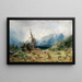 Paesaggio delle montagne dei Giganti olio su tela - Julius Eduard Mařák — quadro incorniciato alla parete