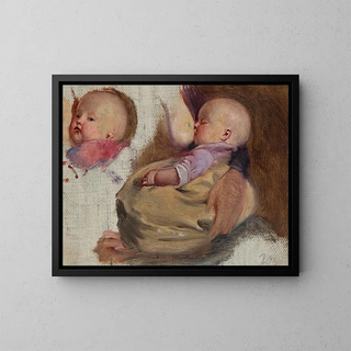 Julius Friedlnder - Studie af et barn der ammes.webp