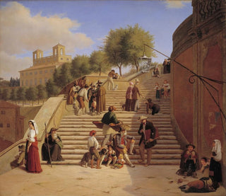 Julius Friedlnder - The Upper Flights of the Spanish Steps in Rome.webp