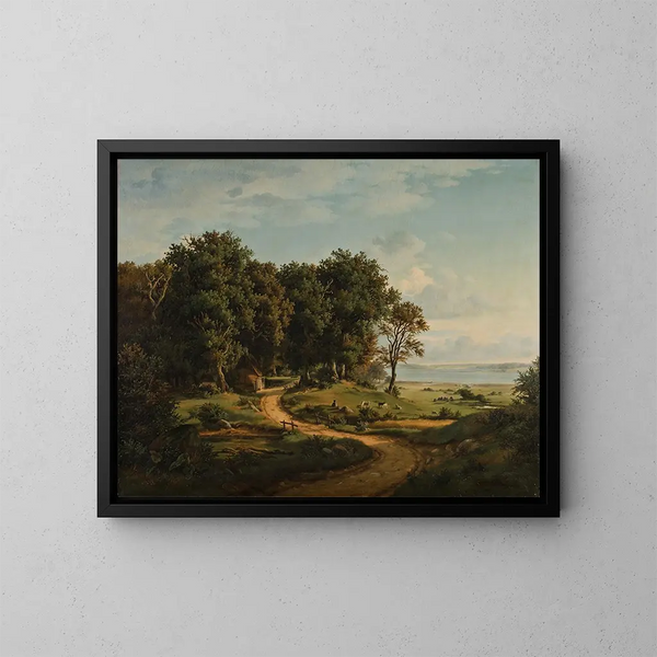 Paesaggio danese - Julius Hellesen — quadro incorniciato alla parete