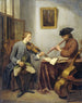 Un violonista e un flautista che suonano insieme musica I musicisti - Julius Henricus Quinkhard — vista dell’opera