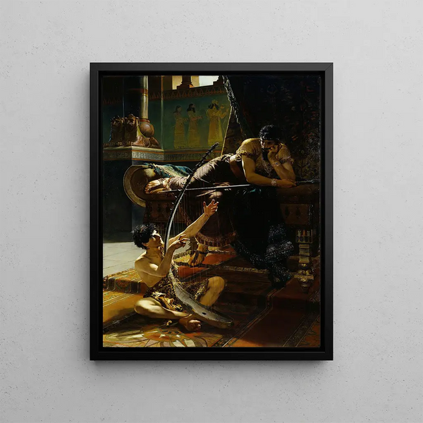 David e Saul - Julius Kronberg — quadro incorniciato alla parete