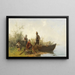 Pescatori del Chiemsee a riposo - Julius Noerr — quadro incorniciato alla parete