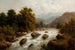 Paesaggio alpino con fiume - Julius Rose — vista dell’opera