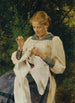 Giovane ragazza con lavoro - Julius Schmid — vista dell’opera