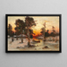 Ritorno a casa al tramonto - Julius Sergius Klever — quadro incorniciato alla parete
