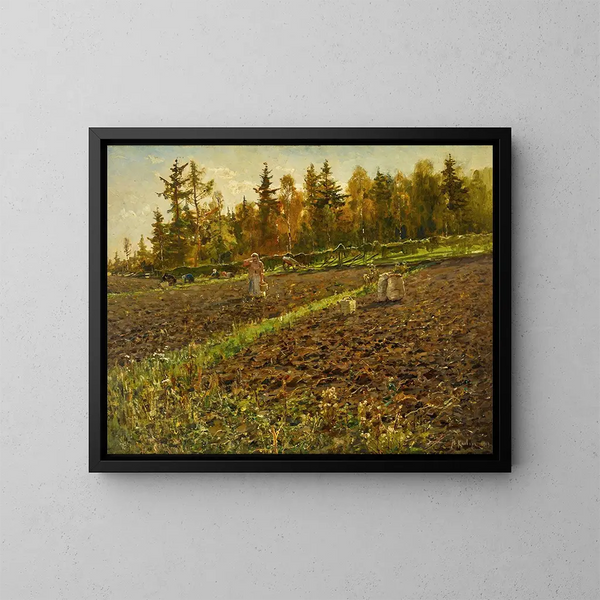 I raccoglitori di patate - Julius Sergius Klever — quadro incorniciato alla parete