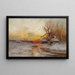 Tramonto invernale - Julius Sergius Klever — quadro incorniciato alla parete