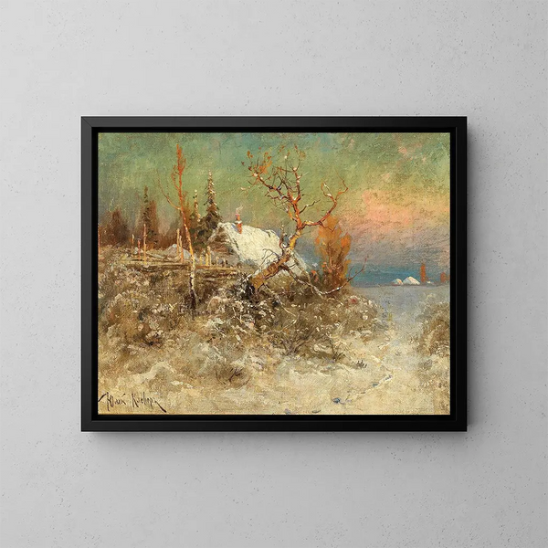 Inverno sulla costa baltica - Julius Sergius Klever — quadro incorniciato alla parete