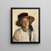 Fille con un cappello - Julius Seyler — quadro incorniciato alla parete