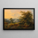 Paesaggio con staffage figurativo - Julius Theodor Gruss — quadro incorniciato alla parete