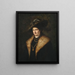 Ritratto di una dama in abito scuro con un cappotto bordato di pelliccia - Julius Victor Carstens — quadro incorniciato alla parete