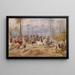Caccia alla muta - Julius von Blaas — quadro incorniciato alla parete