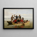Una parte di pesca al largo di Long Island - Junius Brutus Stearns — quadro incorniciato alla parete