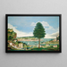 Scène portuaire composita con castello - Jurgen Frederick Huge — quadro incorniciato alla parete