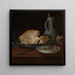 Nature morte di prima colazione con arrosto di vitello e salsiccia - Justus Juncker — quadro incorniciato alla parete