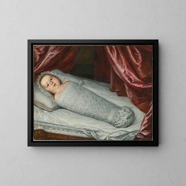 Ritratto dell'infante Cosimo III de' Medici in fasce - Juste Sustermans — quadro incorniciato alla parete