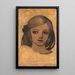 Tête de jeune fille sur fond doré - Józef Mehoffer — quadro incorniciato alla parete
