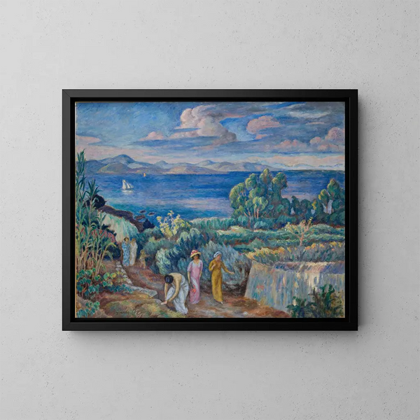 Ritorno da un bagno - Józef Pankiewicz — quadro incorniciato alla parete