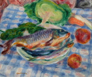 Natura morta con un pesce gatto - Józef Pankiewicz — vista dell’opera