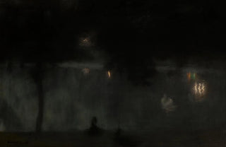 Jzef Pankiewicz - Swans in the Saski Garden at Night.webp
