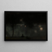 Cigni nel giardino Saski di notte - Józef Pankiewicz — quadro incorniciato alla parete