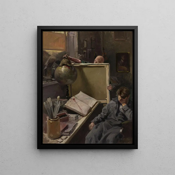 Jzef Rapacki - Scene in the painters studio.webp