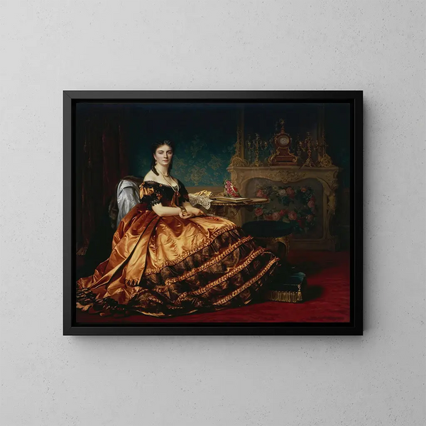 Ritratto di Emilia Wodkowska - Józef Simmler — quadro incorniciato alla parete