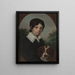 Ritratto d'infanzia di Ole Walicki 1805-1831 con un cane - Józef Sonntag — quadro incorniciato alla parete