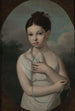 Portrait de Jzia Walicka 1808-1880 avec une colombe - Józef Sonntag — vista dell’opera