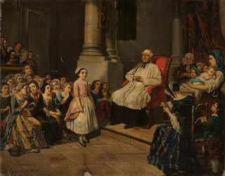Lezione di catechismo - Józef Szermentowski — vista dell’opera