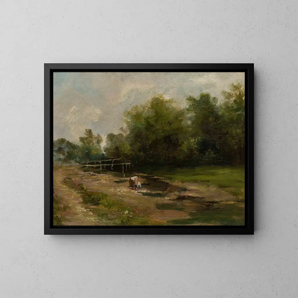 Paesaggio - Józef Szermentowski — quadro incorniciato alla parete