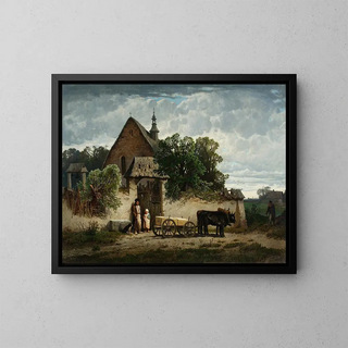 Enterrement de paysan - Józef Szermentowski — quadro incorniciato alla parete