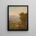 Paesaggio con una strada di montagna e rovine di castello - Karl Hermann — quadro incorniciato alla parete