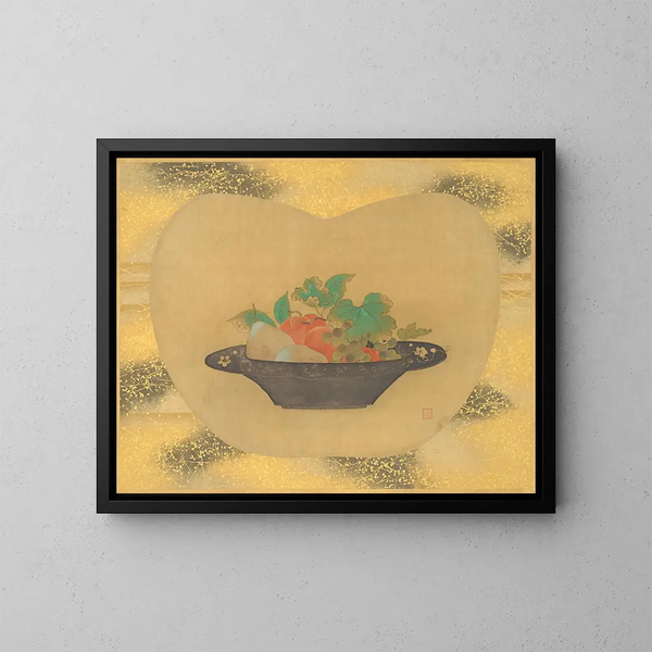 ciotola di frutta - Kanō Tsunenobu — quadro incorniciato alla parete