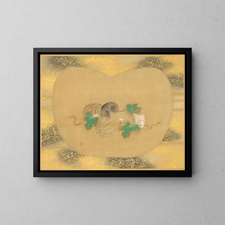 Gourd e topo - Kanō Tsunenobu — quadro incorniciato alla parete